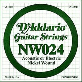 D'addario NW024 Nikel Wound Re Elektro Akustik Tel