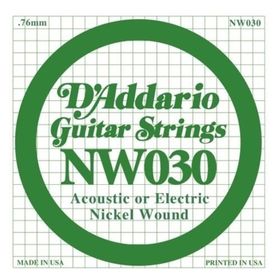 D'addario NW030 Nikel Wound La Elektro Akustik Tel