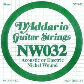 D'addario NW032 Nikel Wound La Elektro Akustik Tel