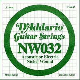 D'addario NW032 Nikel Wound La Elektro Akustik Tel