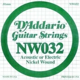 D'addario NW032 Nikel Wound La Elektro Akustik Tel
