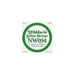 D'addario NW034 Single Nikel Wound Akustik Tel