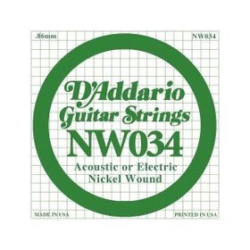 D'addario NW034 Single Nikel Wound Akustik Tel