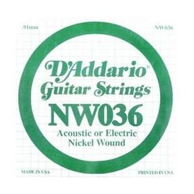 D'addario NW036 La Akustik Tel Nikel Wound Elektro Akustik Tel