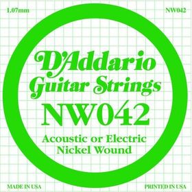 D'addario NW042 Nikel Wound Kalın Mi Elektro Akustik Tel