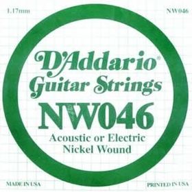D'addario NW046 Nikel Wound Mi Akustik Tel