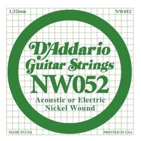 D'addario NW052 Wound Kalın Mi Akustik Tel Nikel