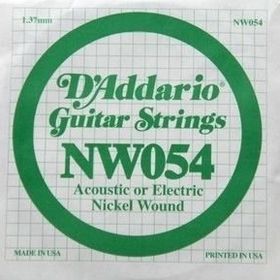 D'addario NW054 Wound Kalın Mi Akustik Tel Nikel