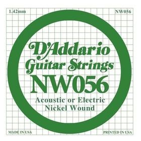 D'addario NW056 Wound Kalın Mi Akustik Tel Nikel