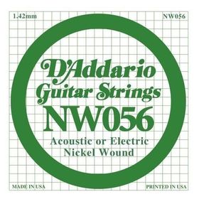 D'addario NW056 Wound Kalın Mi Akustik Tel Nikel