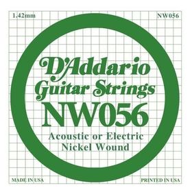 D'addario NW056 Wound Kalın Mi Akustik Tel Nikel