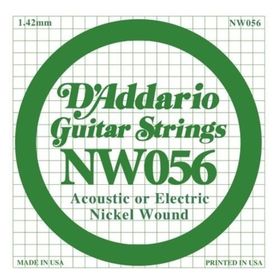 D'addario NW056 Wound Kalın Mi Akustik Tel Nikel