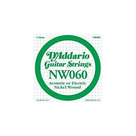 D'addario NW060 Mİ Kalın Elektro ve Akustik Tek Tel