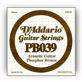 D'addario Pb039 Phosphor Bronze Wound Akustik Tek Tel
