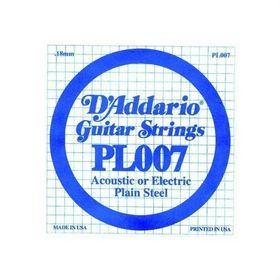 D'addario PL007 Plain Steel Elektro Tek Tel