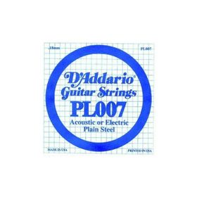 D'addario PL007 Plain Steel Elektro Tek Tel