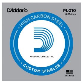 D'addario PL010 Plain Steel Mi Elektro Tek Tel