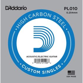 D'addario PL010 Plain Steel Mi Elektro Tek Tel
