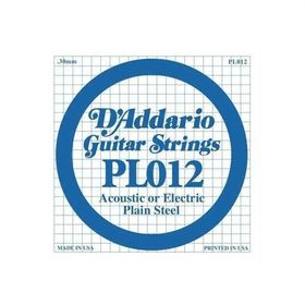 D'addario PL012 Plain Steel Elektro Tek Tel