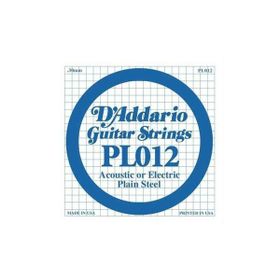 D'addario PL012 Plain Steel Elektro Tek Tel