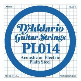 D'addario PL014 Plain Steel Si Elektro Tek Tel