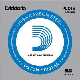 D'addario PL015 Plain Steel Elektro Tek Tel