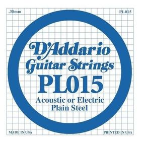 D'addario PL015 Plain Steel Elektro Tek Tel