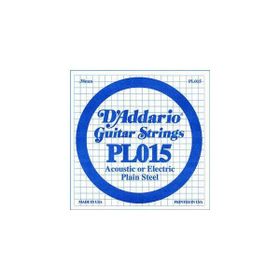 D'addario PL015 Plain Steel Elektro Tek Tel