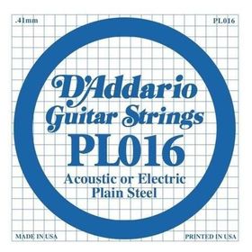 D'addario PL016 Plain Steel Elektro Tek Tel