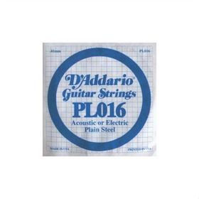 D'addario PL016 Plain Steel Elektro Tek Tel