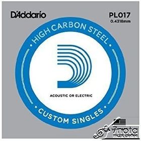 D'addario PL017 Plain Steel 017 Elektro Tek Tel