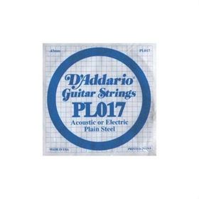D'addario PL017 Plain Steel 017 Elektro Tek Tel