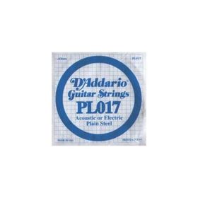 D'addario PL017 Plain Steel 017 Elektro Tek Tel