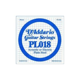 D'addario PL018 Plaın Steel Elektro Tek Tel