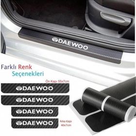 Daewoo 4 Adet Karbon Kapı Eşiği Sticker