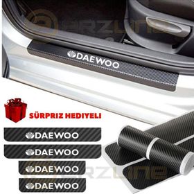Daewoo 4 Adet Karbon Kapı Eşiği Sticker