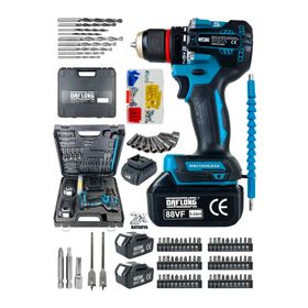 Daflong Pro Özel Seri Kömürsüz 84 Parça Mavi Şarjlı Matkap