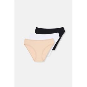 Dagi 5113KC Siyah Beyaz Ten 3'lü Kadın Slip Külot