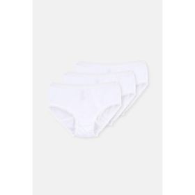 Dagi K017Y0030 Beyaz 3'lü Penye Kız Çocuk Slip Külot