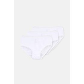 Dagi K017Y0030 Beyaz 3'lü Penye Kız Çocuk Slip Külot
