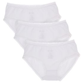 Dagi K017Y0030 Beyaz 3'lü Penye Kız Çocuk Slip Külot