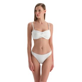 Dagi Kadın Brazilian Alt Örme Beyaz Bikini