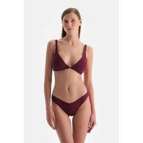 Dagi Kadın Brazilian Alt Örme Bordo Bikini