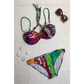 Dagi Straplez Destekli Push-up Desenli Bikini Takımı
