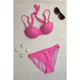 Dagi Straplez Destekli Push-Up Pembe Bikini Takımı