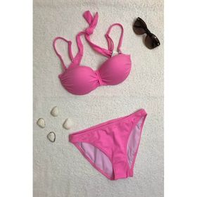 Dagi Straplez Destekli Push-Up Pembe Bikini Takımı
