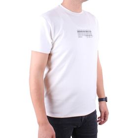 Dagoster DMG23-211676 Ekru Günlük Bisiklet Yaka Erkek Tişört