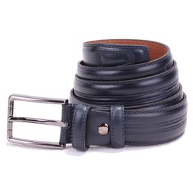 Dagoster DMK26-305DG Lacivert Hakiki Deri Erkek Kemer