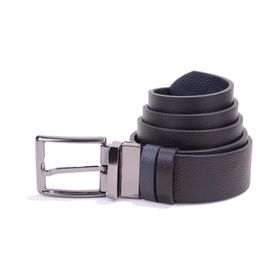 Dagoster DMK26-465DG Siyah Lacivert Çift Taraflı Hakiki Deri Erkek Kemer