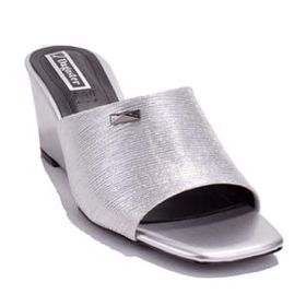 Dagoster DZA07-108524344CN Gümüş Dolgu Taban Topuklu Kadın Terlik